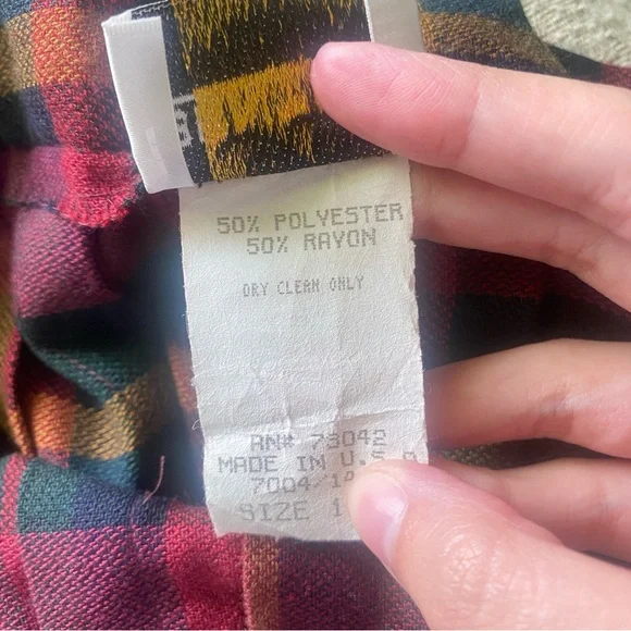 Vintage plaid pleated mini skirt women’s medium preppy collegiate dark academia - Picture 6 of 7